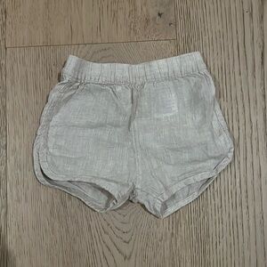 H&M cream/oatmeal color 100% linen shorts